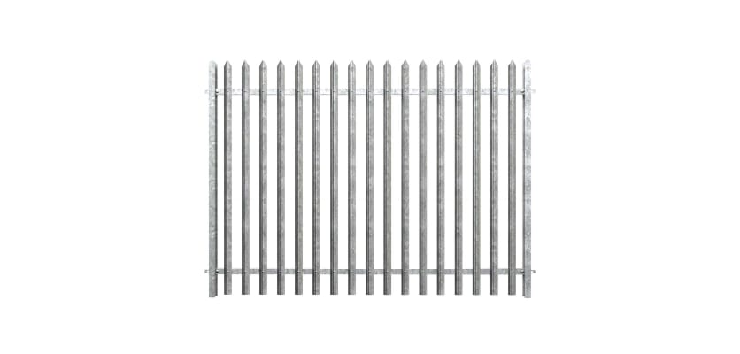 PaliGuard 2.4m high fencing, with D shaped profile, single point, and dig in posts