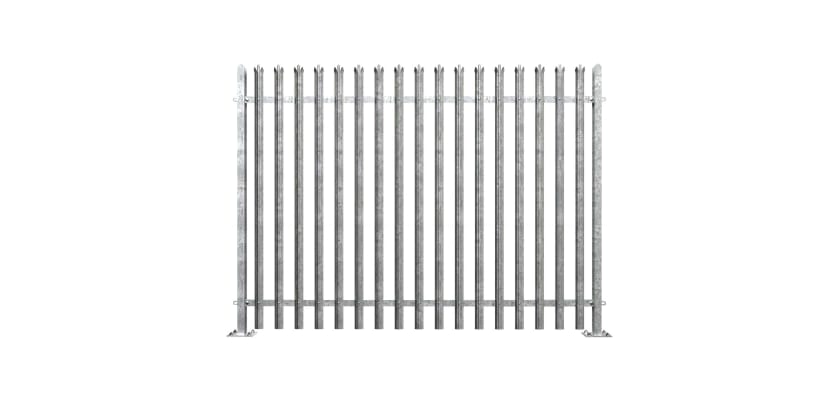 PaliGuard 3.0m high fencing, with D shaped profile, triple point, and bolt down posts