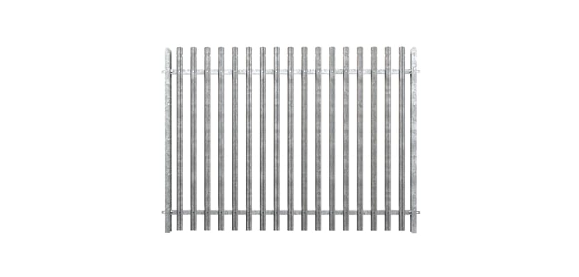 PaliGuard 3.0m high fencing, with W shaped profile, round and notched, and dig in posts