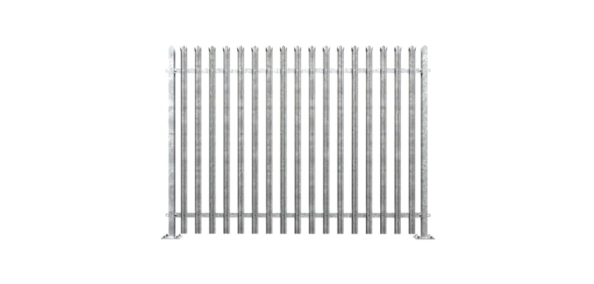 PaliGuard 3.0m high fencing, with W shaped profile, triple point, and bolt down posts