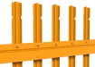 Yellow PaliGuard® pale with round and notched head