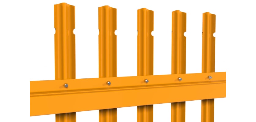 Yellow PaliGuard® pale with round and notched head