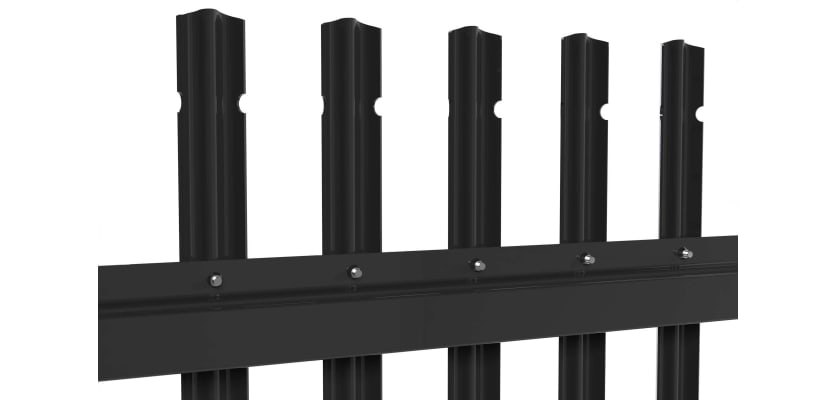 Black PaliGuard® pale with round and notched head