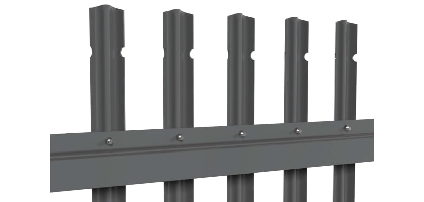 Grey PaliGuard® pale with round and notched head