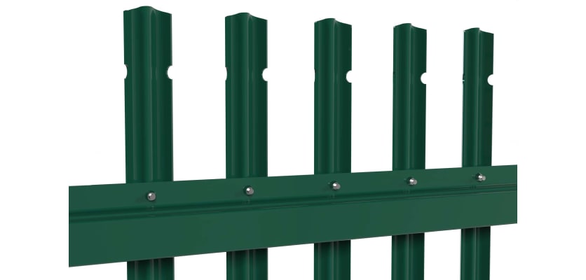 Green PaliGuard® pale with round and notched head