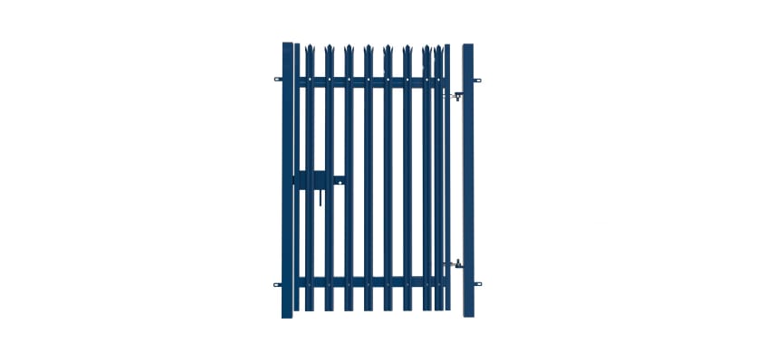 Blue PaliGuard® 2.1m x 4.5m Wide Palisade Single Leaf Gate Kit