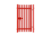 Red PaliGuard® 2.1m x 4.5m Wide Palisade Single Leaf Gate Kit