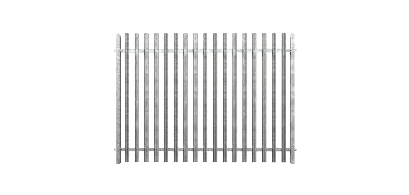 1.8m High PaliGuard Palisade Fencing with Round and Notched W Profile Pales  - Dig In Posts