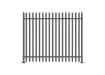 PaliGuard 2.4m Palisade Fence Panel - Triple Pointed D Profile Pales - Bolt Down Posts - Blue