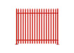 PaliGuard 2.4m Palisade Fence Panel - Single Pointed D Profile Pales - Bolt Down Posts - Red