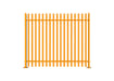 PaliGuard 2.4m Palisade Fence Panel - Triple Pointed D Profile Pales - Bolt Down Posts - Yellow