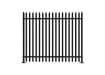PaliGuard 2.4m Palisade Fence Panel - Single Pointed D Profile Pales - Bolt Down Posts - Black