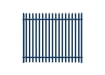 PaliGuard 2.4m Palisade Fence Panel - Triple Point W Profile Pales - Dig In Posts - Blue