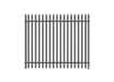 PaliGuard 2.4m Palisade Fence Panel - Triple Point W Profile Pales - Dig In Posts - Grey