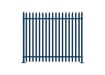 PaliGuard 2.4m Palisade Fence Panel - Single Pointed W Profile Pales - Bolt Down Posts - Blue