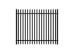PaliGuard 2.4m Palisade Fence Panel - Triple Pointed D Profile Pales - Dig In Posts - Black
