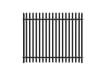 PaliGuard 2.4m Palisade Fence Panel - Round and Notched W Profile Pales - Dig In Posts - Black