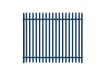 PaliGuard 2.4m Palisade Fence Panel - Round and Notched D Profile Pales - Dig In Posts - Blue