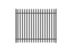 PaliGuard 2.4m Palisade Fence Panel - Single Pointed D Profile Pales - Dig In Posts - Grey
