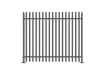 PaliGuard 2.4m Palisade Fence Panel - Round and Notched D Profile Pales - Bolt Down Posts - Grey