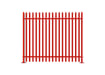 PaliGuard 2.4m Palisade Fence Panel - Triple Pointed W Profile Pales - Bolt Down Posts - Red