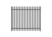 PaliGuard 2.4m Palisade Fence Panel - Triple Pointed D Profile Pales - Dig In Posts - Grey