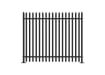 PaliGuard 2.4m Palisade Fence Panel - Triple Pointed D Profile Pales - Bolt Down Posts - Black