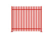 PaliGuard 2.4m Palisade Fence Panel - Triple Pointed D Profile Pales - Bolt Down Posts - Red