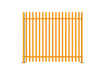 PaliGuard 2.4m Palisade Fence Panel - Round and Notched D Profile Pales - Bolt Down Posts - Yellow