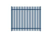 PaliGuard 2.4m Palisade Fence Panel - Single Pointed D Profile Pales - Dig In Posts - Blue