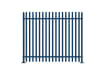 PaliGuard 2.4m Palisade Fence Panel - Round and Notched D Profile Pales - Bolt Down Posts - Blue