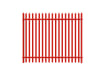 PaliGuard 2.4m Palisade Fence Panel - Triple Pointed D Profile Pales - Dig In Posts - Red