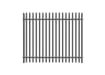 PaliGuard 2.4m Palisade Fence Panel - Round and Notched D Profile Pales - Dig In Posts - Grey