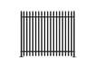 PaliGuard 2.4m Palisade Fence Panel - Triple Pointed W Profile Pales - Bolt Down Posts - Black