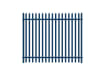 PaliGuard 2.4m Palisade Fence Panel - Triple Pointed D Profile Pales - Dig In Posts - Blue