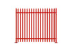 PaliGuard 2.4m Palisade Fence Panel - Single Pointed W Profile Pales - Bolt Down Posts - Red
