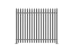 PaliGuard 2.4m Palisade Fence Panel - Single Pointed D Profile Pales - Bolt Down Posts - Grey