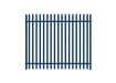 PaliGuard 2.4m Palisade Fence Panel - Round and Notched W Profile Pales - Dig In Posts - Blue