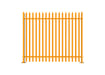 PaliGuard 2.4m Palisade Fence Panel - Single Pointed D Profile Pales - Bolt Down Posts - Yellow