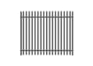 PaliGuard 2.4m Palisade Fence Panel - Round and Notched W Profile Pales - Dig In Posts - Grey