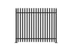 PaliGuard 3.0m High Powder Coated Palisade Fence Kit - Round and Notched D Pales - Bolt Down Posts - Black