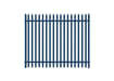 PaliGuard 3.0m High Powder Coated Palisade Fence Kit - Round and Notched W Pales - Dig In Posts - Blue