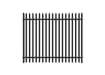 PaliGuard 3.0m High Powder Coated Palisade Fence Kit - Round and Notched W Pales - Dig In Posts - Black