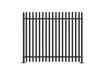 PaliGuard 3.0m High Powder Coated Palisade Fence Kit - Round and Notched W Pales - Bolt Down Posts - Black