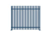 PaliGuard 3.0m High Powder Coated Palisade Fence Kit - Round and Notched W Pales - Bolt Down Posts - Blue