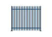 PaliGuard 3.0m High Powder Coated Palisade Fence Kit - Single Pointed D Pales - Bolt Down Posts - Blue