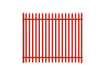 PaliGuard 3.0m High Powder Coated Palisade Fence Kit - Single Pointed D Pales - Dig In Posts - Red