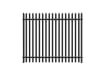 PaliGuard 3.0m High Powder Coated Palisade Fence Kit - Triple Point W Pales - Dig In Posts - Black