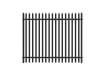 PaliGuard 3.0m High Powder Coated Palisade Fence Kit - Single Pointed D Pales - Dig In Posts - Black