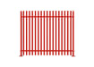 PaliGuard 3.0m High Powder Coated Palisade Fence Kit - Round and Notched W Pales - Bolt Down Posts - Red